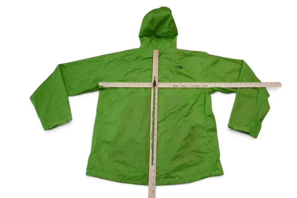 The North Face Jacket Mens Large Green HyVent Hooded Waterproof Rain 2.5L